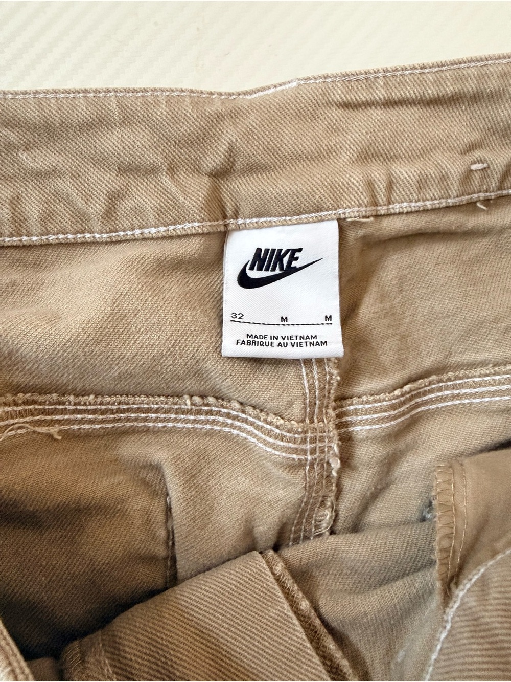 Nike Life Men’s Premium Carpenter Pants Khaki Twill Workwear 32 M - Picture 6 of 10